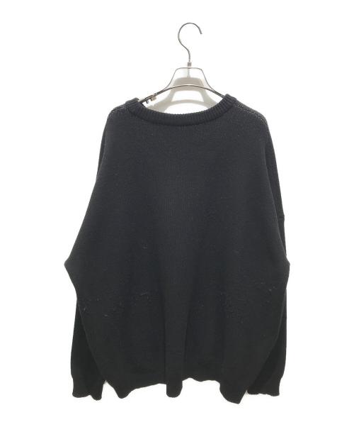 OY（オーワイ）OY (オーワイ) クルーネックニット ブラック サイズ:記載無しの為実寸参照の古着・服飾アイテム
