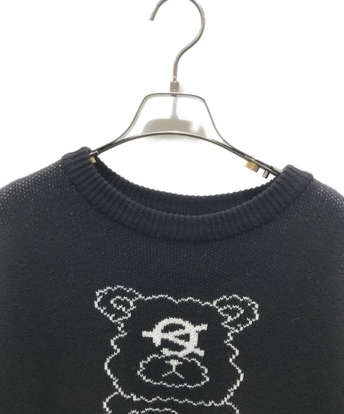 OY（オーワイ）OY (オーワイ) クルーネックニット ブラック サイズ:記載無しの為実寸参照の古着・服飾アイテム