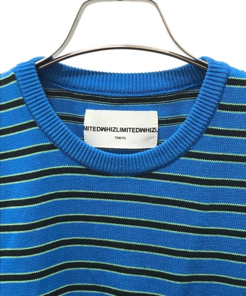 whiz limited（ウィズリミテッド）whiz limited (ウィズリミテッド) ボーダーニットポケットT　WL-K-07 ブルー サイズ:Mの古着・服飾アイテム