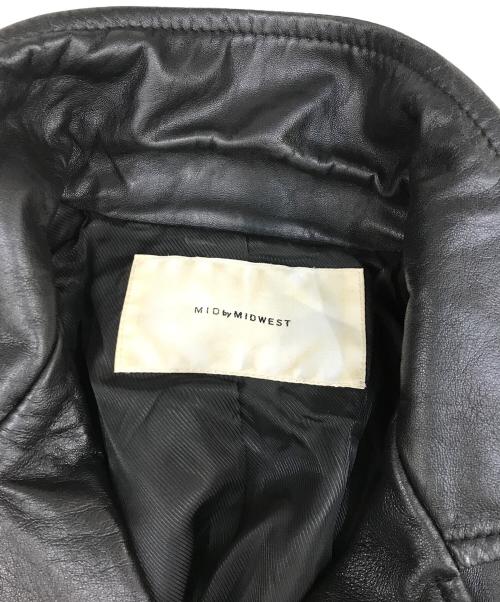 MIDWEST（ミッドウエスト）MIDWEST (ミッドウエスト) レザージャケット ブラック サイズ:1の古着・服飾アイテム