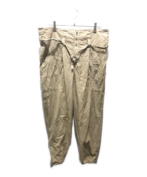 AEWEN MATOPH（イウエン マトフ）AEWEN MATOPH (イウエン マトフ) ハイウエストベルトパンツ ベージュ サイズ:36の古着・服飾アイテム