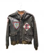 AVIREXアヴィレックス）の古着「A-2ジャケット　零戦革ジャン」｜ブラウン