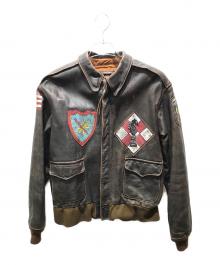 AVIREX（アヴィレックス）の古着「A-2ジャケット　零戦革ジャン」｜ブラウン