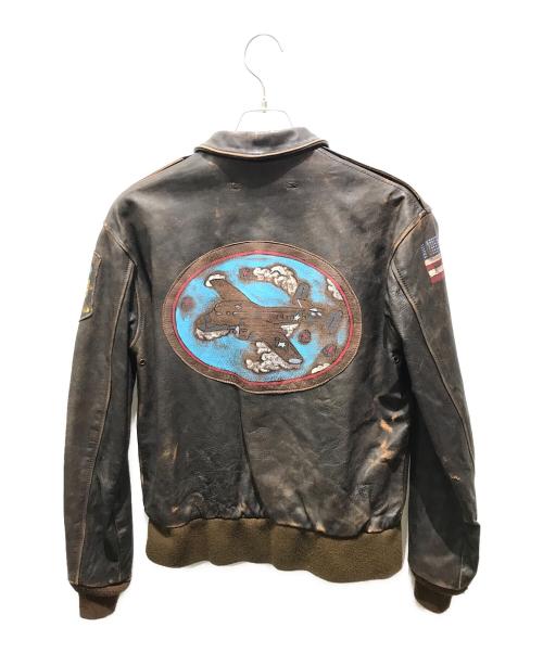 AVIREX（アヴィレックス）AVIREX (アヴィレックス) A-2ジャケット　零戦革ジャン ブラウン サイズ:38の古着・服飾アイテム