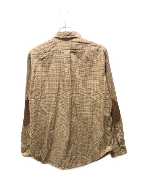 POLO RALPH LAUREN（ポロ・ラルフローレン）POLO RALPH LAUREN (ポロ・ラルフローレン) エルボーパッチチェックシャツ ベージュ サイズ:LLの古着・服飾アイテム