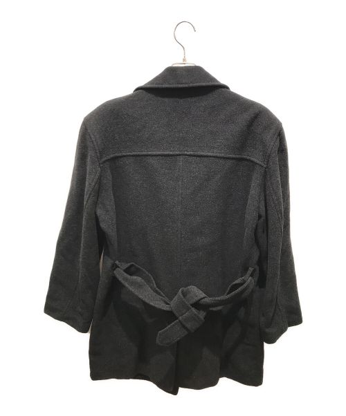agnes b homme（アニエスベーオム）agnes b homme (アニエスベーオム) ベルテッドウールコート　 90s ブラック サイズ:1の古着・服飾アイテム