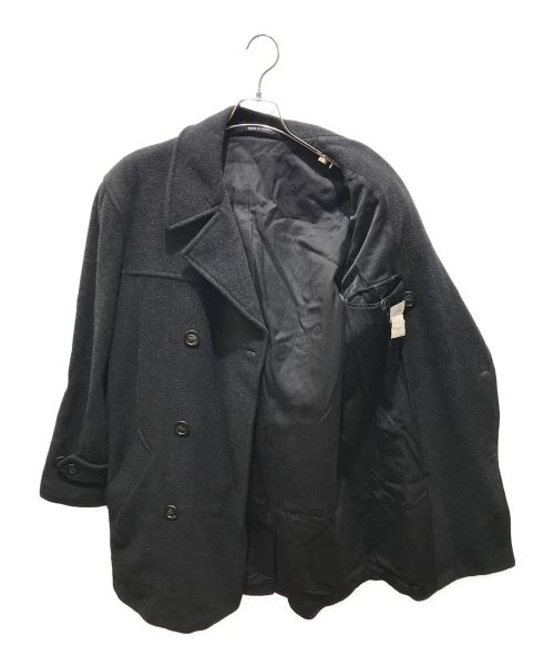 agnes b homme（アニエスベーオム）agnes b homme (アニエスベーオム) ベルテッドウールコート　 90s ブラック サイズ:1の古着・服飾アイテム