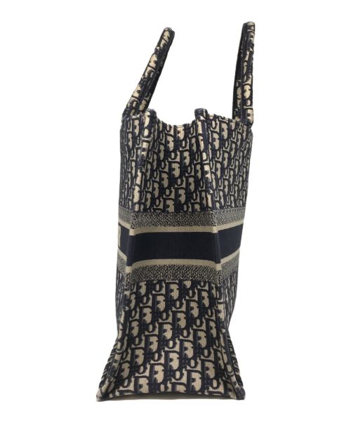 Christian Dior（クリスチャン ディオール）Christian Dior (クリスチャン ディオール) オブリーク ブックトート ラージ　50-MA-0221 ネイビーの古着・服飾アイテム