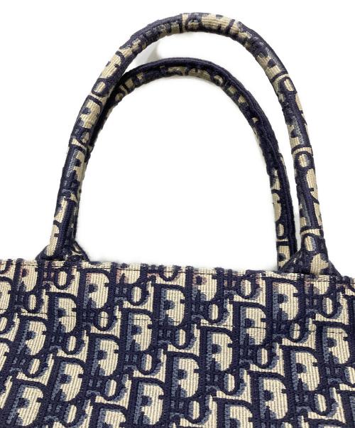 Christian Dior（クリスチャン ディオール）Christian Dior (クリスチャン ディオール) オブリーク ブックトート ラージ　50-MA-0221 ネイビーの古着・服飾アイテム