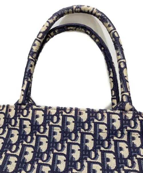 Christian Dior（クリスチャン ディオール）Christian Dior (クリスチャン ディオール) オブリーク ブックトート ラージ　50-MA-0221 ネイビーの古着・服飾アイテム