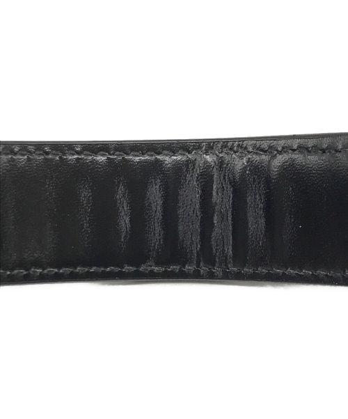 Saint Laurent Paris（サンローランパリ）Saint Laurent Paris (サンローランパリ) ライトストーンレザーブレスレット ブラックの古着・服飾アイテム