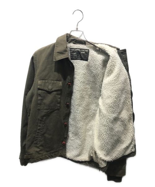 stussy（ステューシー）stussy (ステューシー) 裏ボアミリタリージャケット　OLD STUSSY オリーブ サイズ:Mの古着・服飾アイテム