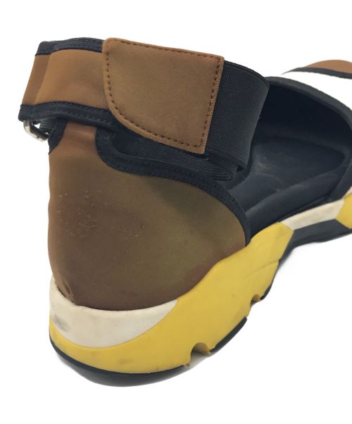 MARNI（マルニ）MARNI (マルニ) アンクルストラップサンダル ブラウン×イエロー サイズ:記載無しの為実寸参照の古着・服飾アイテム