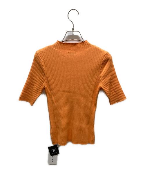 pierre cardin（ピエール・カルダン）pierre cardin (ピエール・カルダン) FRAY ID (フレイ アイディー) ロゴ刺繍リブニットプルオーバー　FWNT241812 オレンジ サイズ:F 未使用品の古着・服飾アイテム