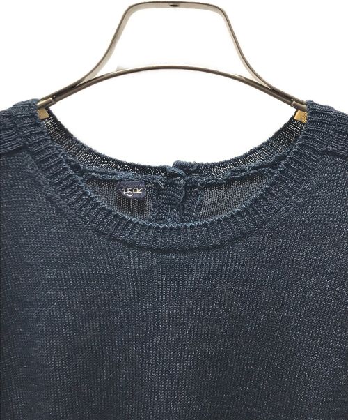 45R（フォーティファイブ・アール）45R (フォーティーファイブアール) 藍染ハーフスリーブニット ネイビー サイズ:3の古着・服飾アイテム