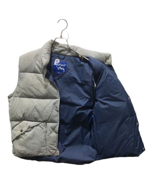 stussy（ステューシー）stussy (ステューシー) Pen Field (ペンフィールド) ダウンベスト ホワイト×ネイビー サイズ:Lの古着・服飾アイテム