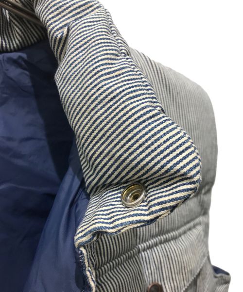 stussy（ステューシー）stussy (ステューシー) Pen Field (ペンフィールド) ダウンベスト ホワイト×ネイビー サイズ:Lの古着・服飾アイテム