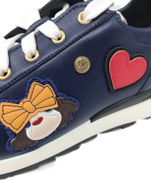 LOVE MOSCHINO（ラブモスキーノ）LOVE MOSCHINO (ラブモスキーノ) レザーローカットスニーカー　JA15022G14IA0751 ネイビー サイズ:40の古着・服飾アイテム