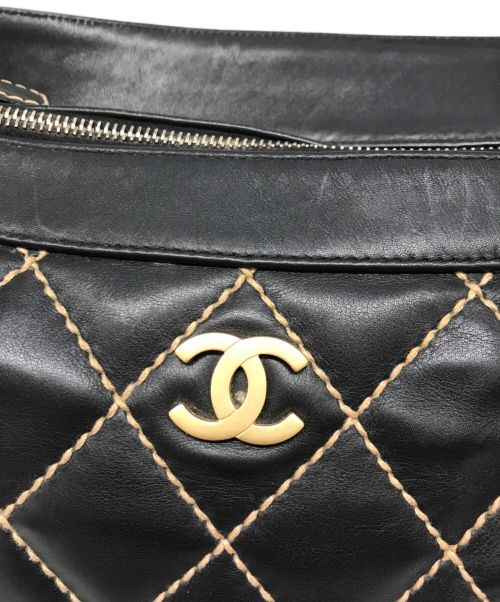 CHANEL（シャネル）CHANEL (シャネル) ワイルドステッチワンショルダーバッグ　8261611 ブラックの古着・服飾アイテム