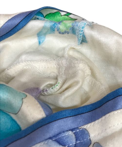 LEONARD（レオナール）LEONARD (レオナール) リボンタイTシャツ ホワイト×ブルー サイズ:Lの古着・服飾アイテム