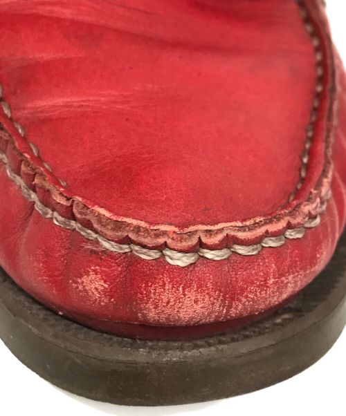 PARABOOT（パラブーツ）PARABOOT (パラブーツ) モカシンシューズ レッド サイズ:5 1/2の古着・服飾アイテム