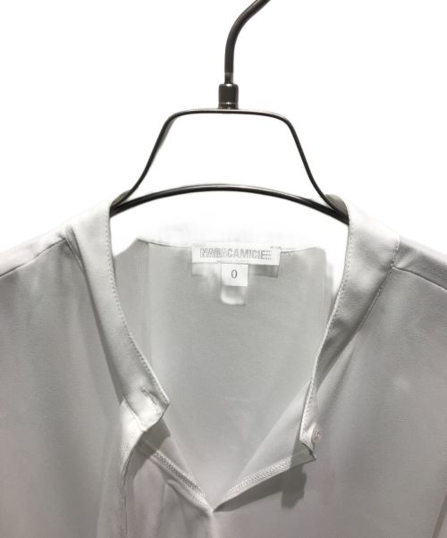 NARA CAMICIE（ナラカミーチェ）NARA CAMICIE (ナラカミーチェ) ジョーゼットレースフリルブラウス　T5457FG5301 ホワイトの古着・服飾アイテム