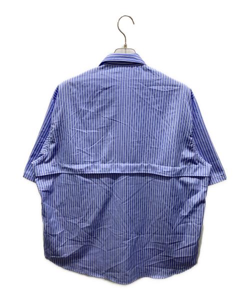 WETTEMPT（ウィテンプト）WETTEMPT (ウィテンプト) ストライプシャツ ブルー サイズ:Lの古着・服飾アイテム