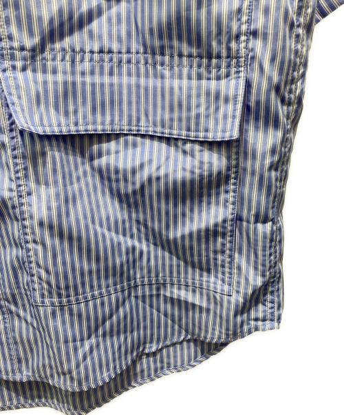WETTEMPT（ウィテンプト）WETTEMPT (ウィテンプト) ストライプシャツ ブルー サイズ:Lの古着・服飾アイテム