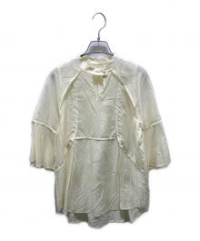 PUBLIC TOKYO（パブリックトウキョウ）の古着「ベルスリーブブラウス　162300008」｜イエロー