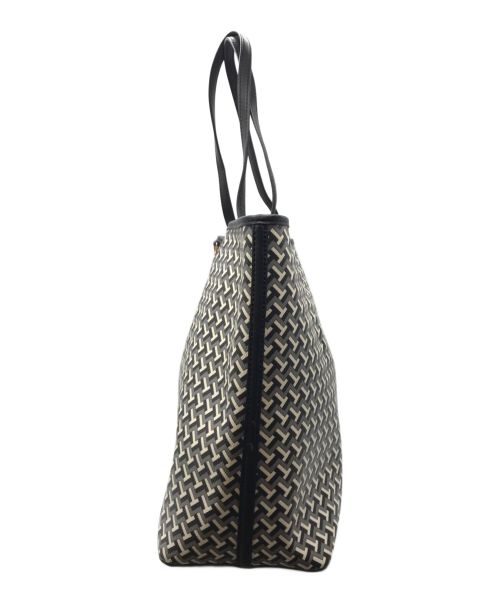 TORY BURCH（トリーバーチ）TORY BURCH (トリーバーチ) GEOロゴトートバッグ　64206 ホワイト×ブラックの古着・服飾アイテム