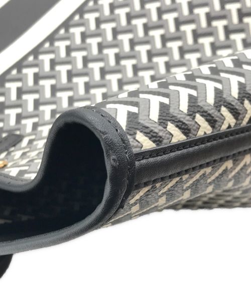 TORY BURCH（トリーバーチ）TORY BURCH (トリーバーチ) GEOロゴトートバッグ　64206 ホワイト×ブラックの古着・服飾アイテム