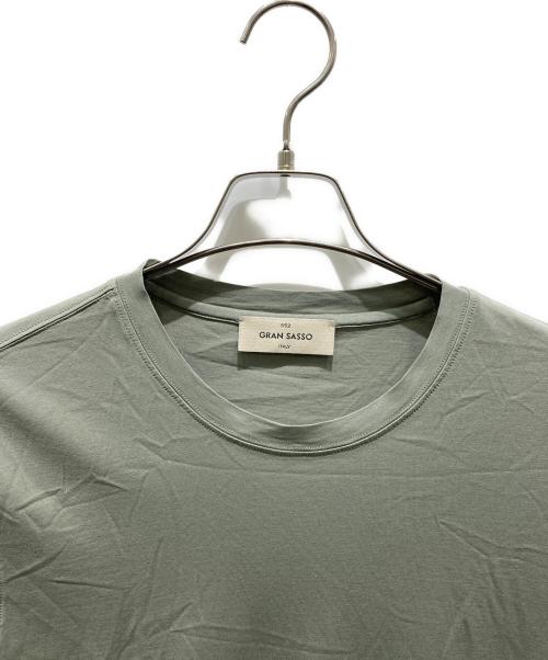 GRAN SASSO（グランサッソ）GRAN SASSO (グランサッソ) クルーネックコットンTシャツ グリーン サイズ:50の古着・服飾アイテム