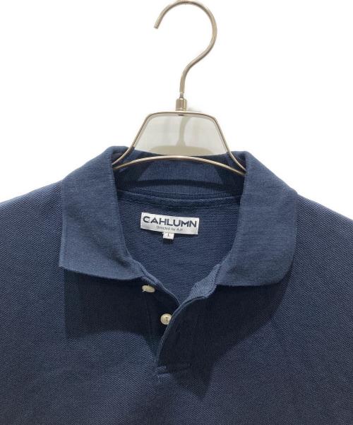CAHLUMN（カウラム）CAHLUMN (カウラム) ポロシャツ ネイビー サイズ:Lの古着・服飾アイテム