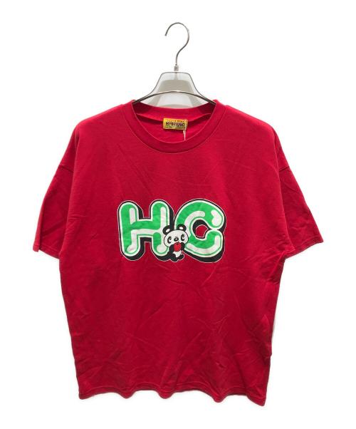 Hysteric Glamour（ヒステリックグラマー）Hysteric Glamour (ヒステリックグラマー) HG APPLE PANDA オーバーサイズTシャツ レッド サイズ:FREEの古着・服飾アイテム