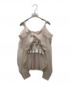 FRAY IDフレイ アイディー）の古着「ニットコルセットレイヤードシャツ　FWNT242093」｜ベージュ