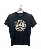 Hysteric Glamour×Mastermind JAPANヒステリックグラマー×マスターマインド ジャパン）の古着「プリントTシャツ　0233CT25」｜ブラック