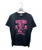 Hysteric Glamour×Mastermind JAPANヒステリックグラマー×マスターマインド ジャパン）の古着「プリントTシャツ　0233CT25」｜ブラック