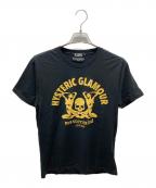 Hysteric Glamour×Mastermind JAPANヒステリックグラマー×マスターマインド ジャパン）の古着「プリントTシャツ　0233CT25」｜ブラック