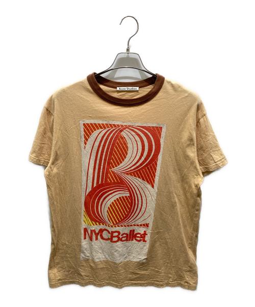 Acne studios（アクネ ストゥディオス）Acne studios (アクネ ストゥディオス) プリントTシャツ ベージュ サイズ:XSの古着・服飾アイテム
