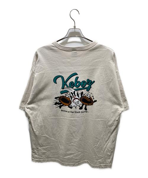 KEBOZ（ケボズ）KEBOZ (ケボズ) バックプリントTシャツ ベージュ サイズ:Lの古着・服飾アイテム