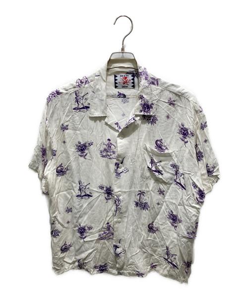 son of the cheese（（サノバチーズ））SON OF THE CHEESE (（サノバチーズ）) SERGIO MORA ALOHA ホワイト サイズ:Mの古着・服飾アイテム
