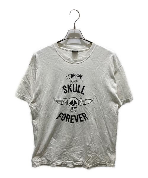 stussy（ステューシー）stussy (ステューシー) プリントTシャツ ホワイト サイズ:XLの古着・服飾アイテム