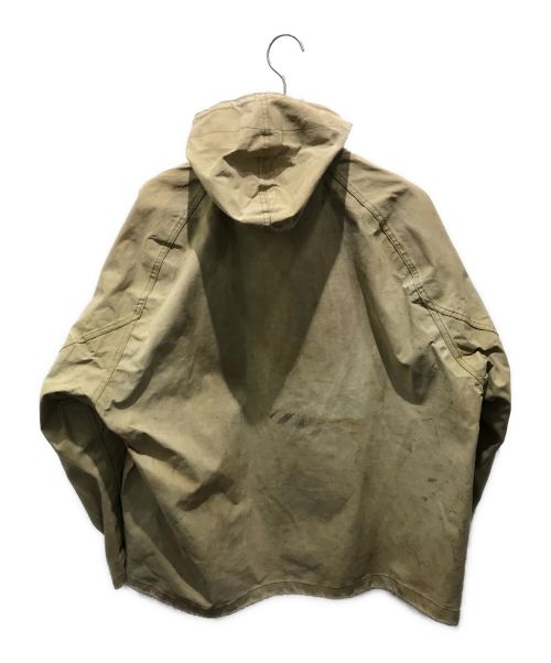 U'S NAVY（ユーエスネイビー）U'S NAVY (ユーエスネイビー) N-2 デッキレインパーカー　40ｓ ベージュ サイズ:記載無しの為実寸参照の古着・服飾アイテム