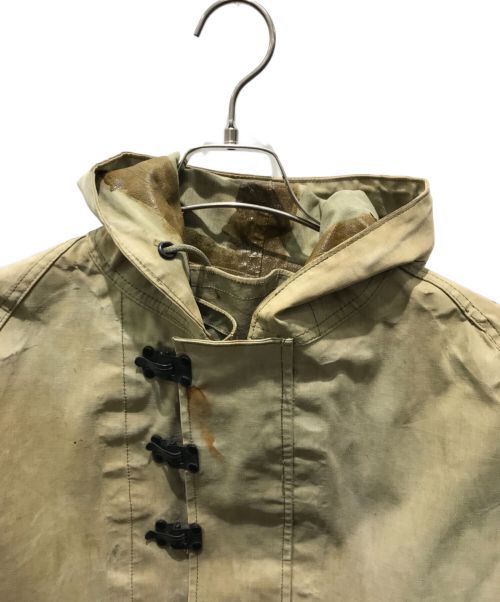 U'S NAVY（ユーエスネイビー）U'S NAVY (ユーエスネイビー) N-2 デッキレインパーカー　40ｓ ベージュ サイズ:記載無しの為実寸参照の古着・服飾アイテム