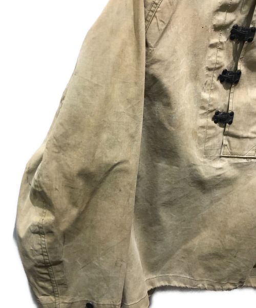 U'S NAVY（ユーエスネイビー）U'S NAVY (ユーエスネイビー) N-2 デッキレインパーカー　40ｓ ベージュ サイズ:記載無しの為実寸参照の古着・服飾アイテム