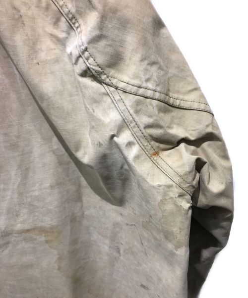 U'S NAVY（ユーエスネイビー）U'S NAVY (ユーエスネイビー) N-2 デッキレインパーカー　40ｓ ベージュ サイズ:記載無しの為実寸参照の古着・服飾アイテム