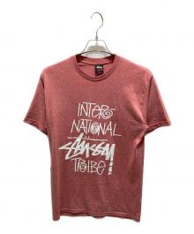 stussy（ステューシー）の古着「プリントTシャツ　00s」｜ピンク