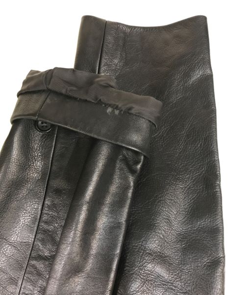 JUNYA WATANABE MAN（ジュンヤワタナベマン）JUNYA WATANABE MAN (ジュンヤワタナベマン) レザースリーブチェスターコート　WP-C004　AD2015 グレー サイズ:Sの古着・服飾アイテム