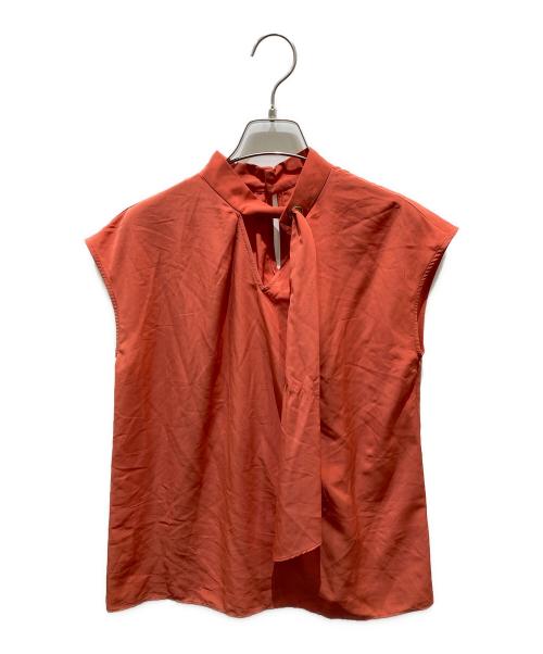 Pinky & Dianne（ピンキーアンドダイアン）Pinky & Dianne (ピンキーアンドダイアン) ハトメボウタイブラウス オレンジ サイズ:38の古着・服飾アイテム