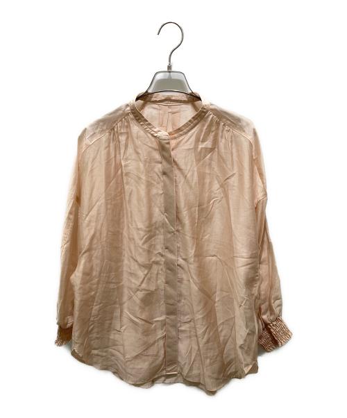 NOLLEY'S（ノーリーズ）NOLLEY'S (ノーリース) 袖口シャーリングブラウス ピンク サイズ:38の古着・服飾アイテム